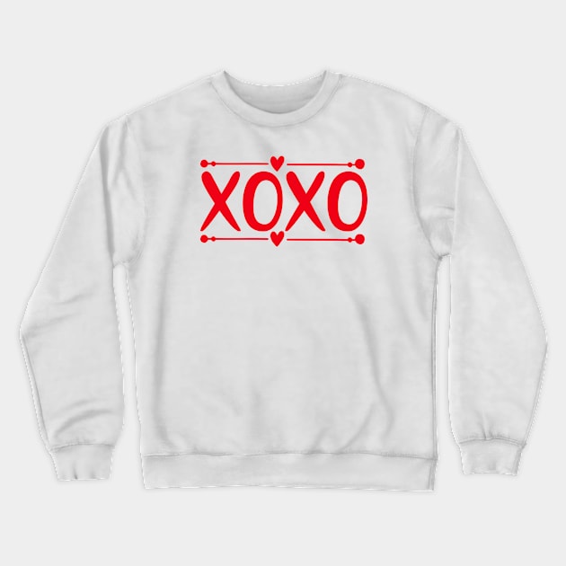 Hugs and Kisses xoxo Crewneck Sweatshirt by Peter the T-Shirt Dude